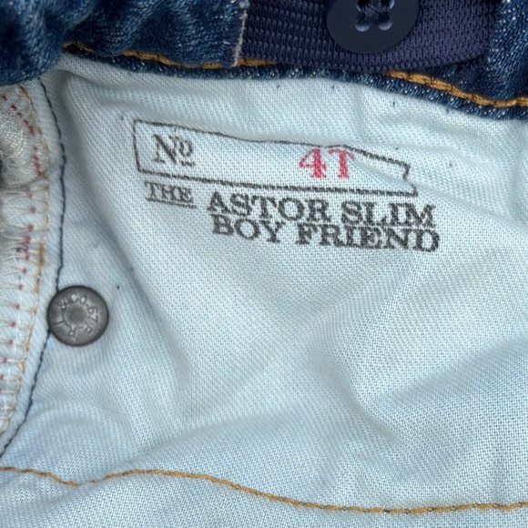 Polo Ralph Lauren Astor Slim Fit Boyfriend Jeans Girls 4T Adjustable Waist Blue - Picture 6 of 8